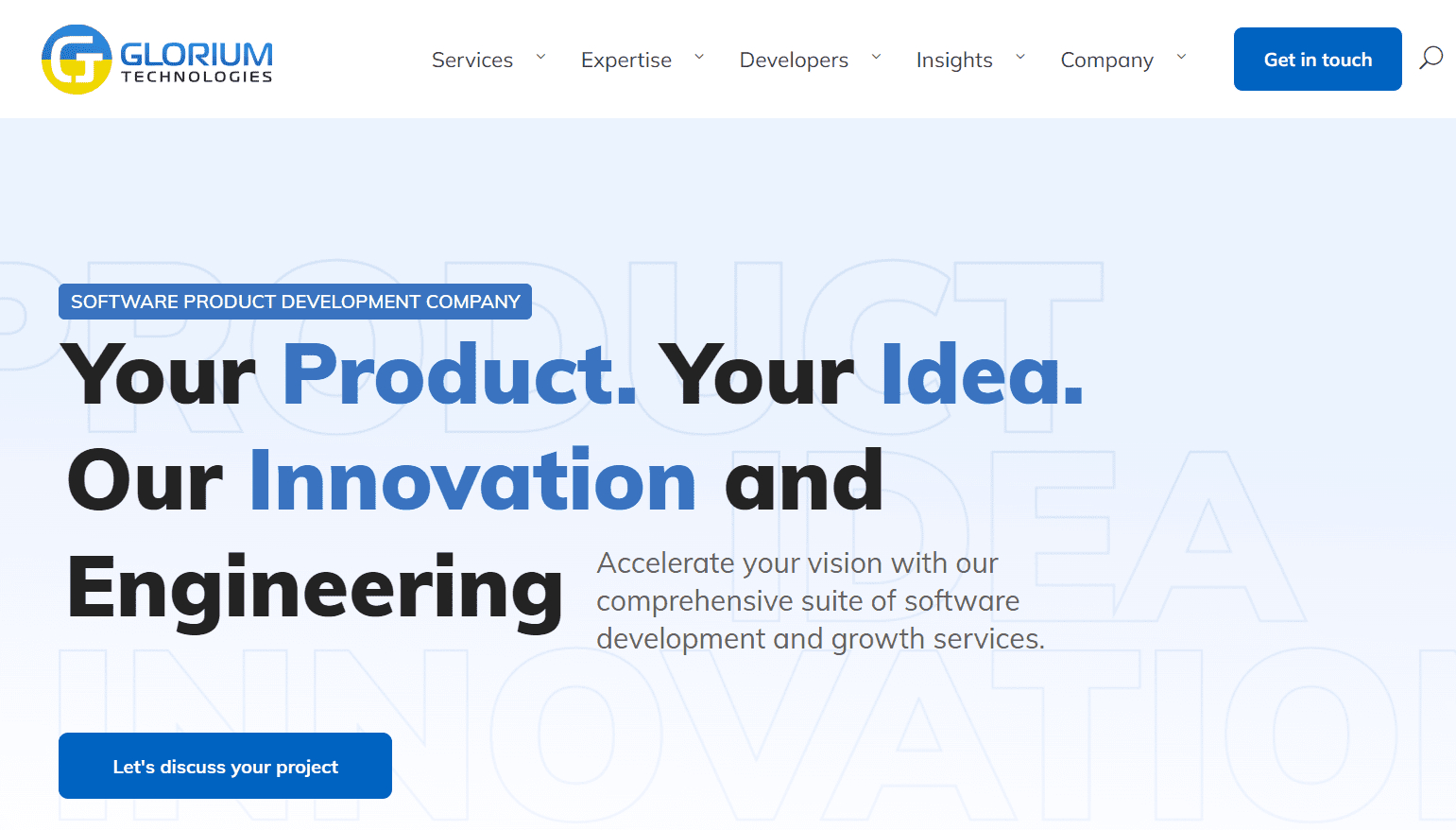 Glorium Technologies logo placement